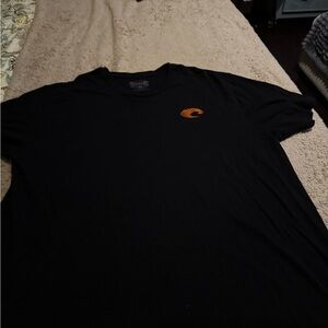 Costa Black Tee with Orange Emblem